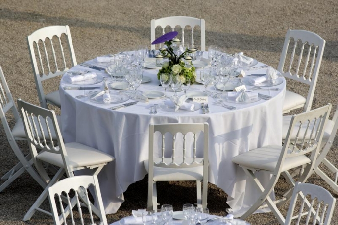 Table ronde fleurs - réception